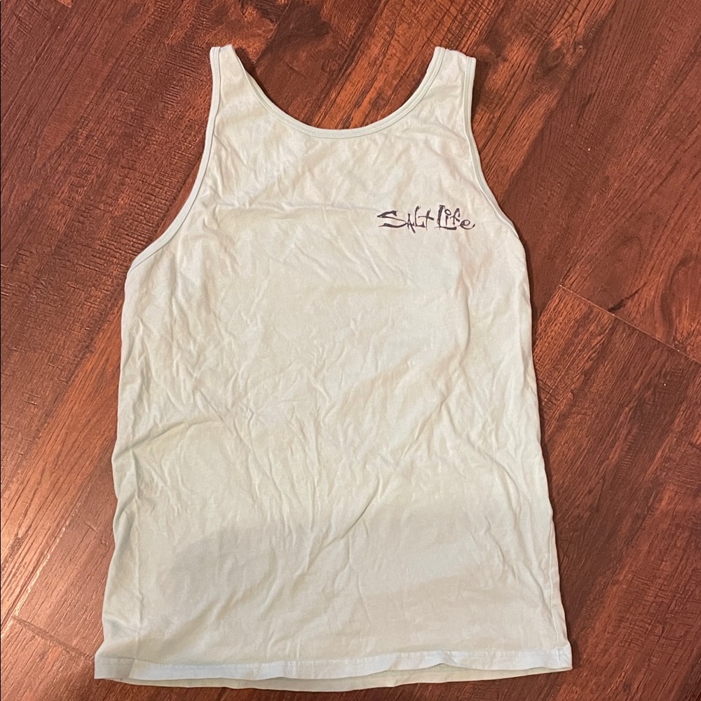 Salt Life Men's Light Blue Tank Top with Logo